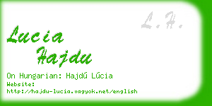 lucia hajdu business card